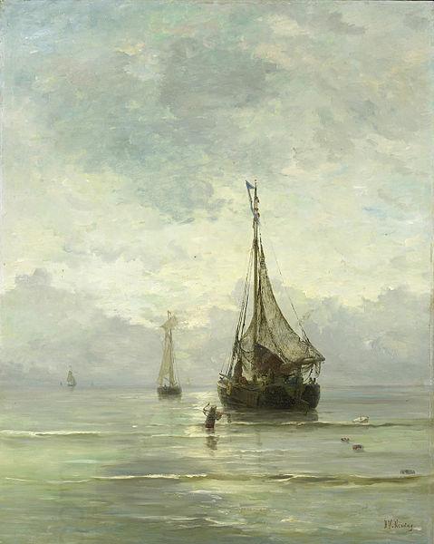 Hendrik Willem Mesdag Calm Sea oil painting picture